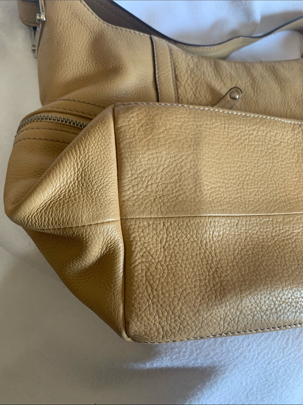 Tignanello leather purse 12” across, 9” deep - Picture 10 of 11